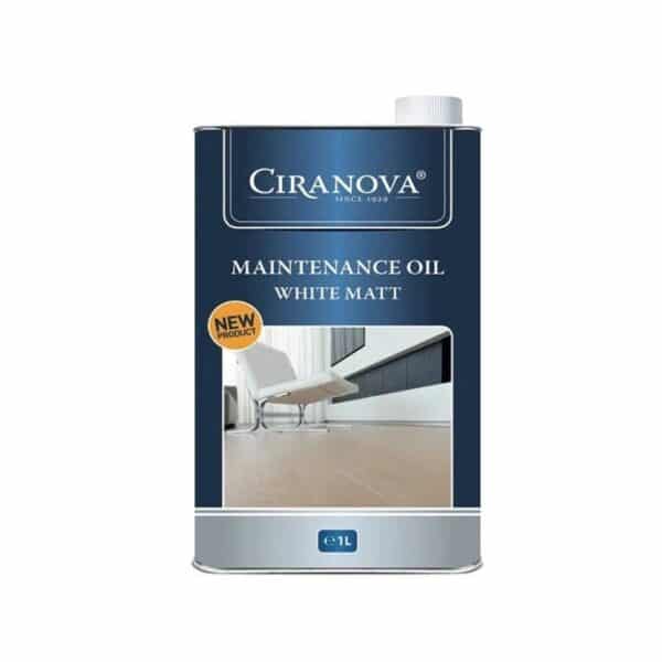 Ciranova maintenance oil white matt for refreshing and protecting oiled timber floors