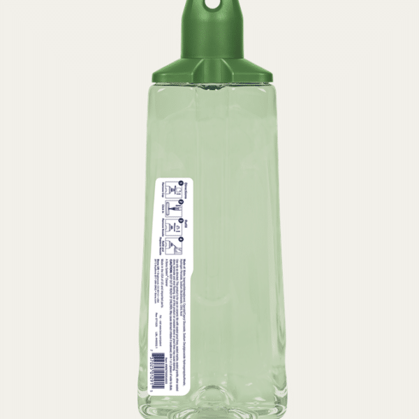 Back label of Bona hard surface floor cleaner refill cartridge with usage instructions