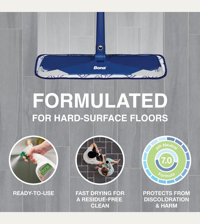 Bona Hard-Surface Floor Cleaner Cartridge 1L (34 oz) – replacement cartridge for Bona spray mop.