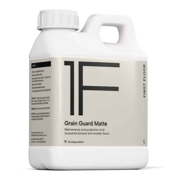 First Floor Grain Guard Matte protective coating for lacquered timber floors – 1L bottle