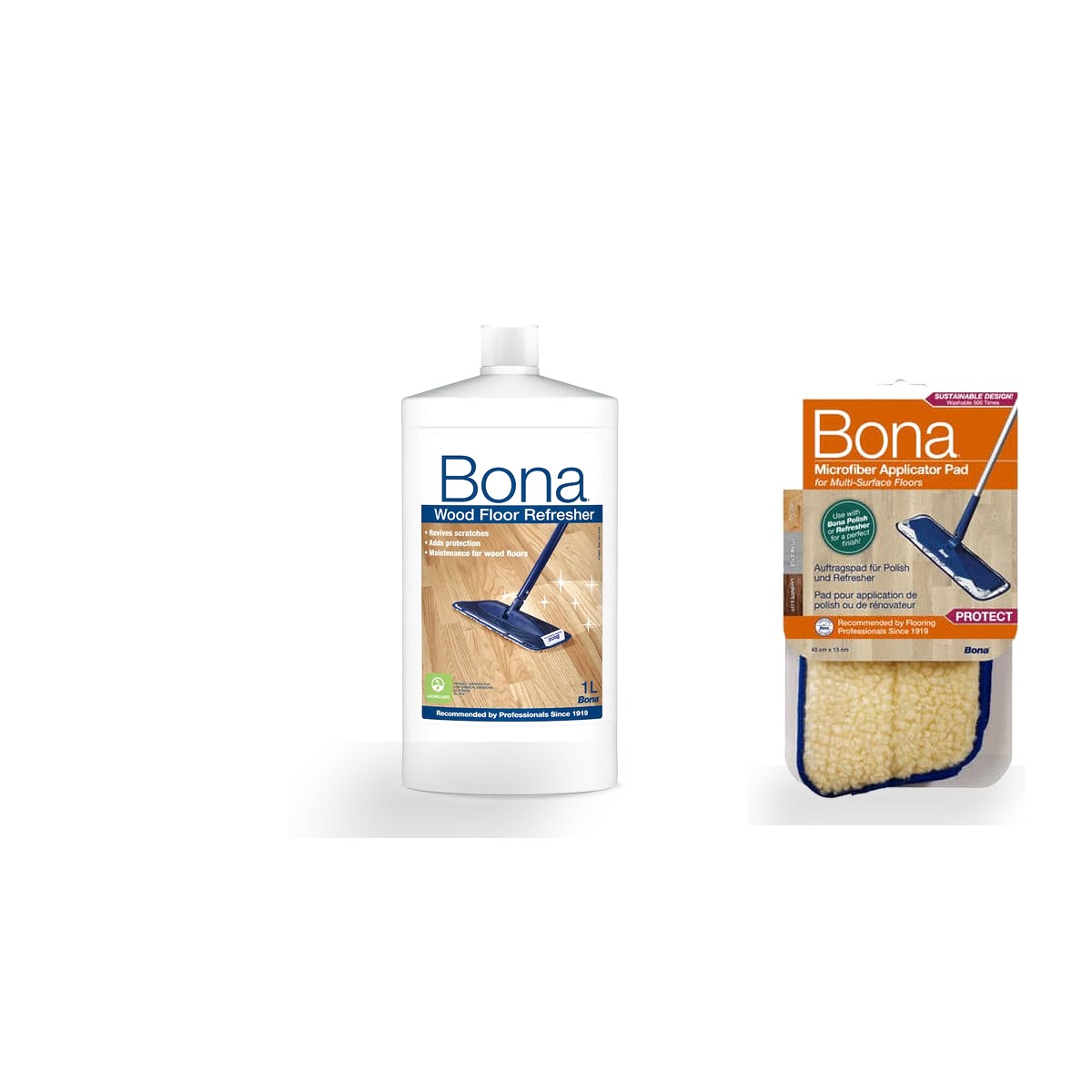 Bona Wood Floor Refresher + Applicator Pad Bundle